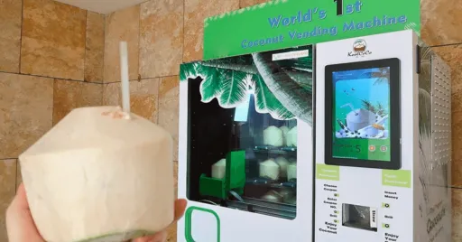 image for article This Coconut Vending Machine in Taiwan Dispenses Fresh Cocowater