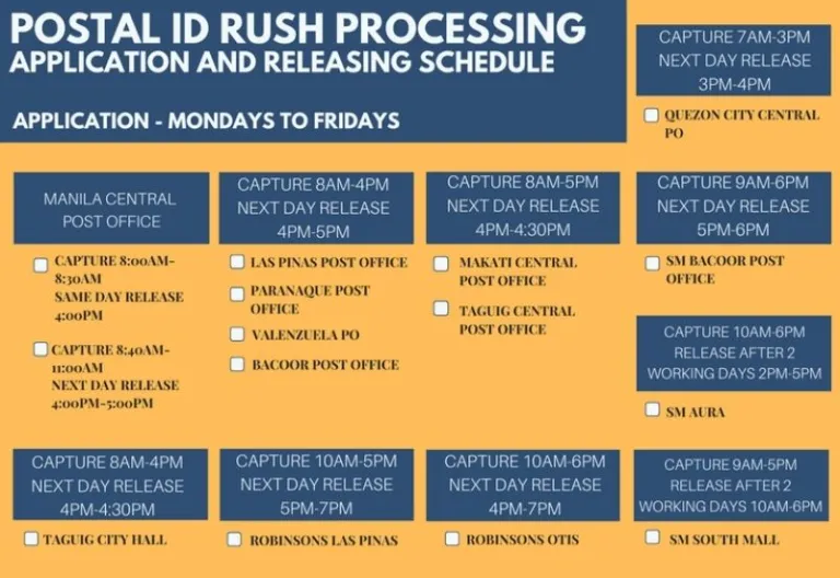  rush processing schedule