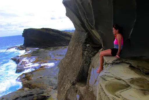 image for article Conquering the Otherworldly Rock Formations of Biri Island