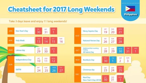 image for article 11 Long Weekends in the Philippines in 2017