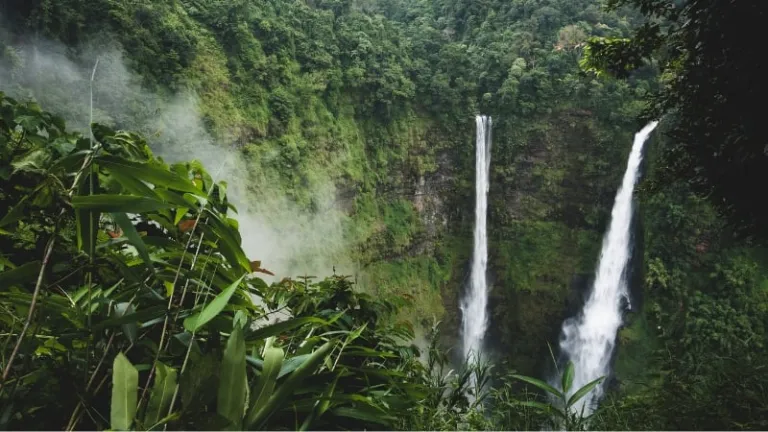 waterfalls in Tanes Ngamsom, Laos