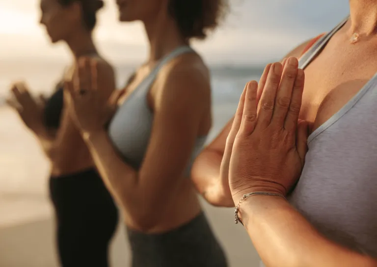 women doing some relaxing exercise