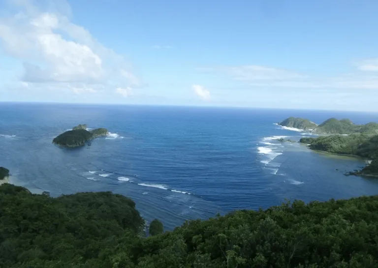 overview of catanduanes beach and mountain landscape