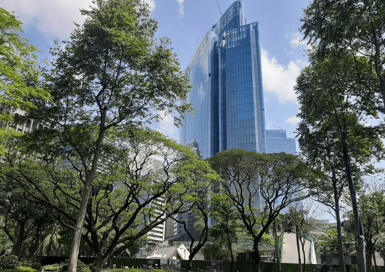 over view the ayala triangle in Makati