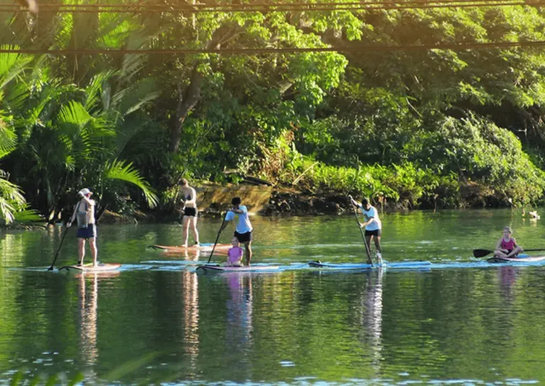 tourists cruising in loboc river bohol