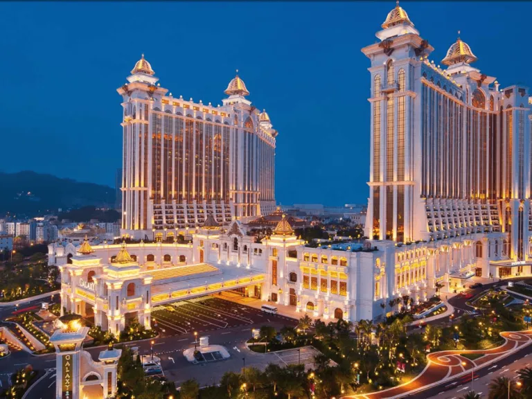 night cityscape of macau in china