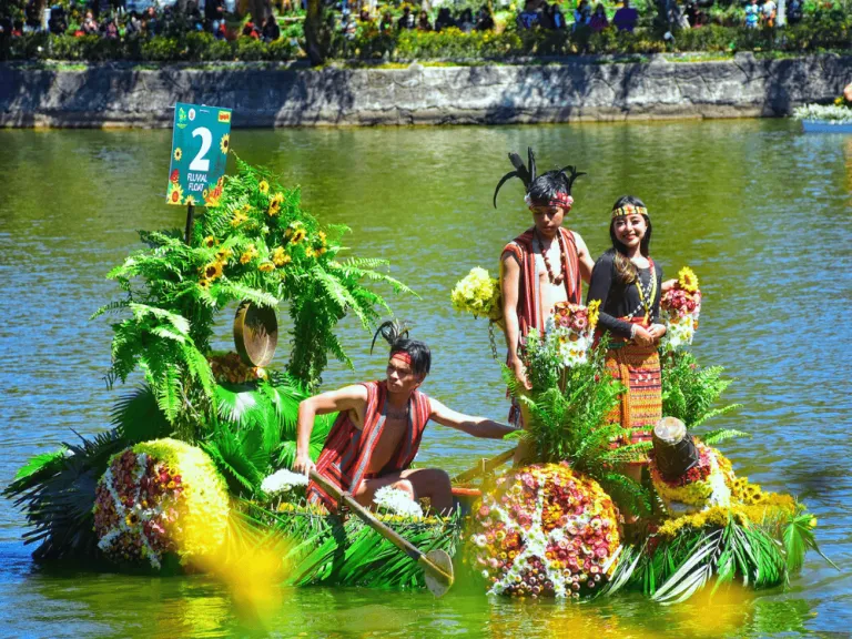 fluvial parade during panagbenga festival in baguio city