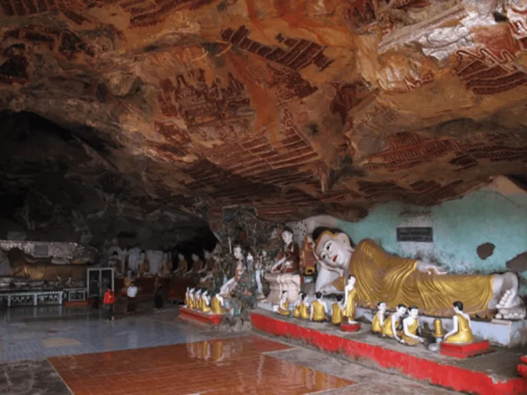 Kawgun Cave in Myanmar