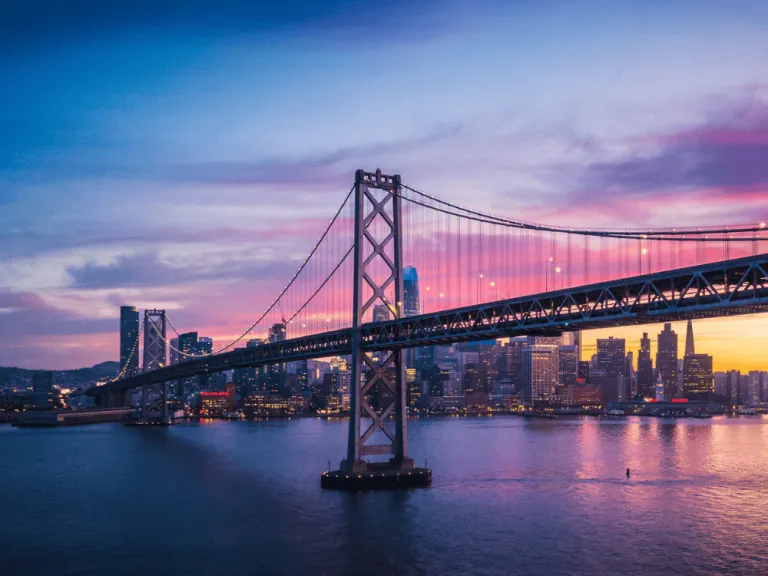 San Francisco and the Bay Bridge, USA