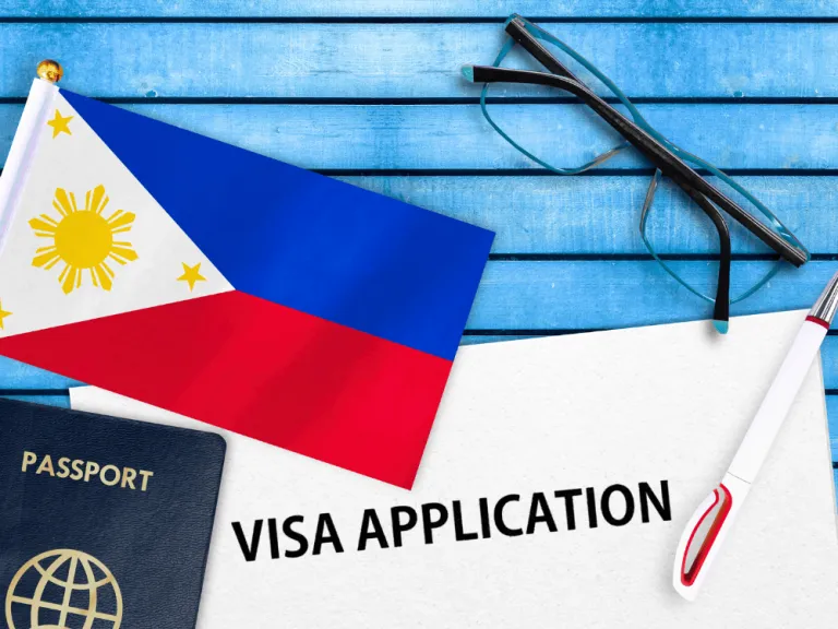 philippine flag and passport