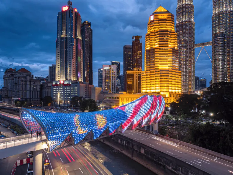 Saloma Link Bridge in Malaysia