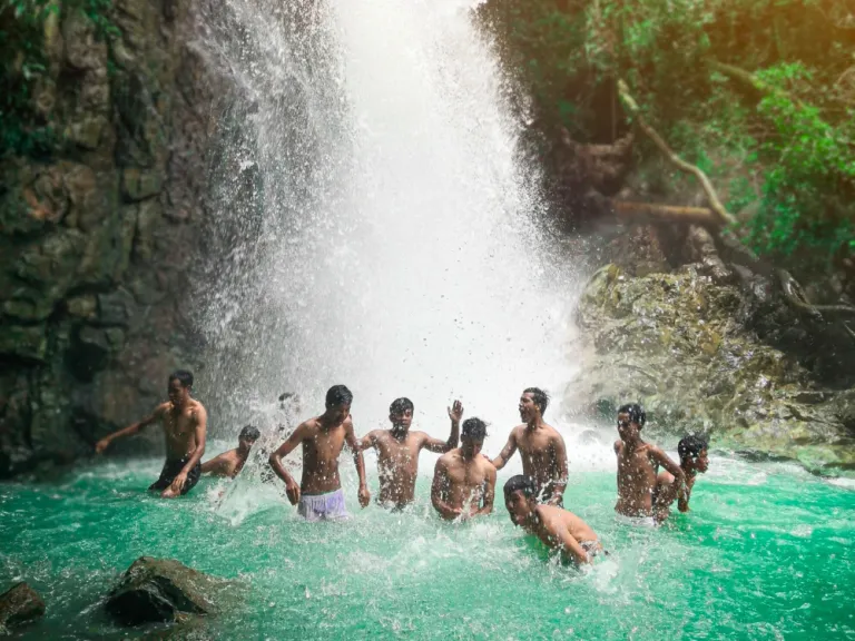 people swimming