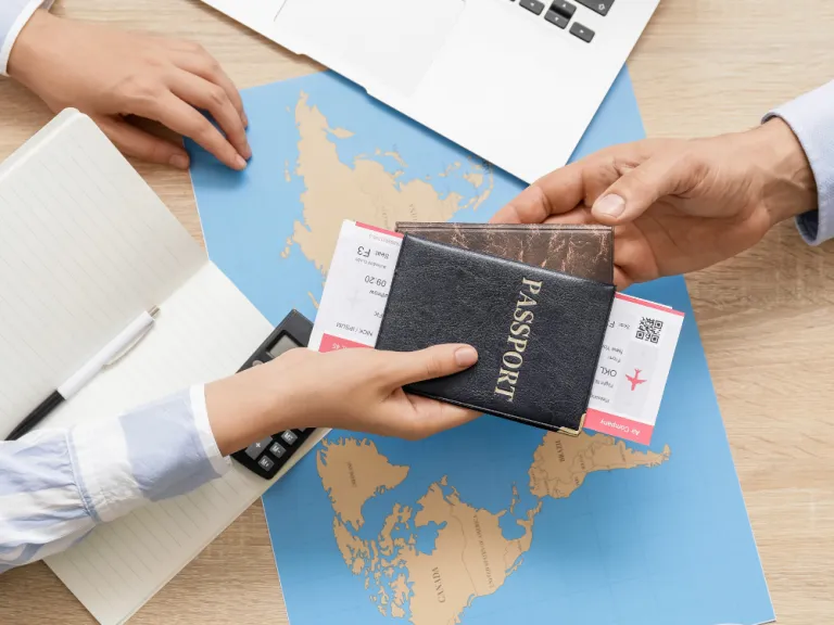 person sending travel documents