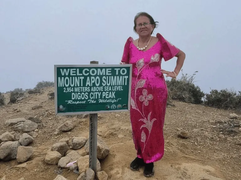 Lola Letecia Sobebe at the Summit of Mount Apo