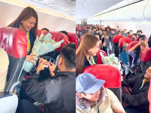 image for article Love Is in the Air!: AirAsia Helps Pull Off Unforgettable Sky-High Wedding Proposal