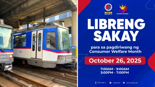 MRT-3 Lets You Ride for Free on October 26 image for article MRT-3 Lets You Ride for Free on October 26