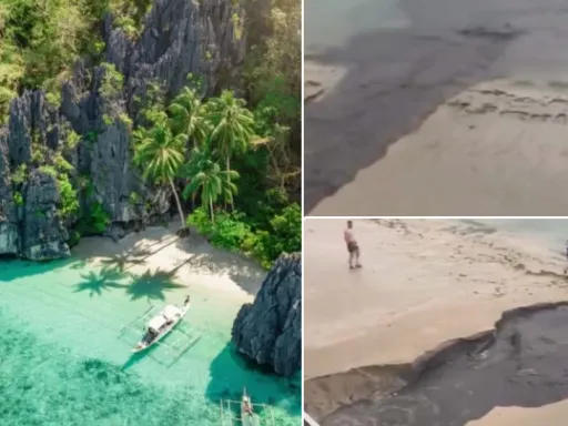El Nido Viral Video Shows Muddy Water Flow Across White Sand Beach, What Happened in Palawan Explained image for article El Nido Viral Video Shows Muddy Water Flow Across White Sand Beach, What Happened in Palawan Explained