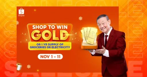 image for article Shopee 11.11 Mega Pamasko Sale: Win Gold, Groceries, & More!
